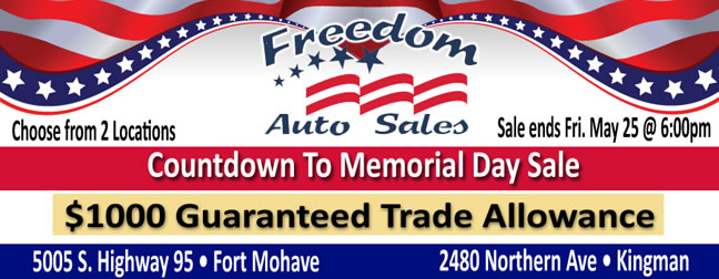 Freedom Auto Sales Countdown to Memorial Day Sale